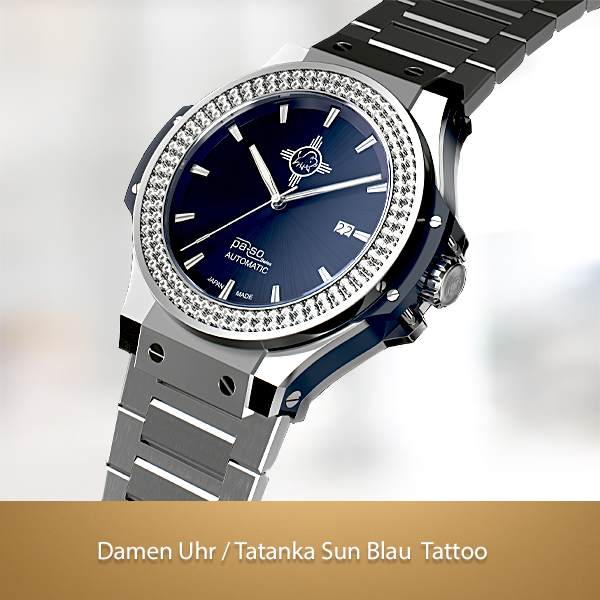 Tatankasun Blue Tattoo Damen Uhren